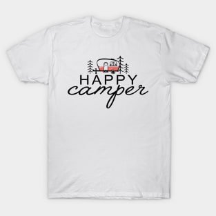 Happy Camper Explore the Wild Camping Adventure Novelty Gift T-Shirt